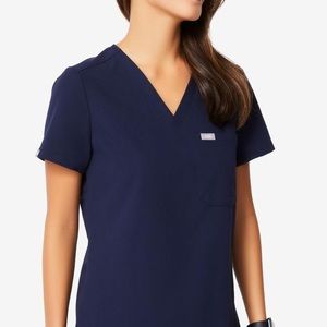 Navy Catarina Top and Navy Yola Skinny Scrub Pants